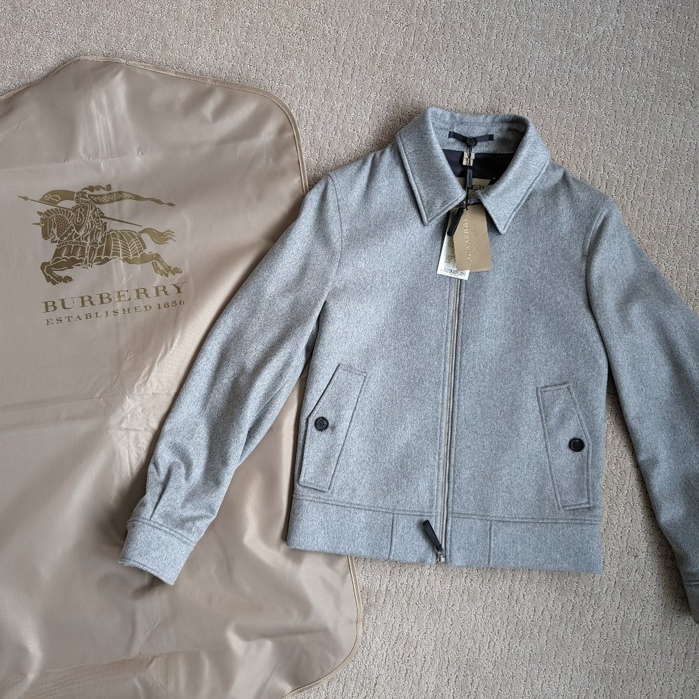 Burberry, Shearling Collar Bomber Jacket, Men's XS (New with Tags)